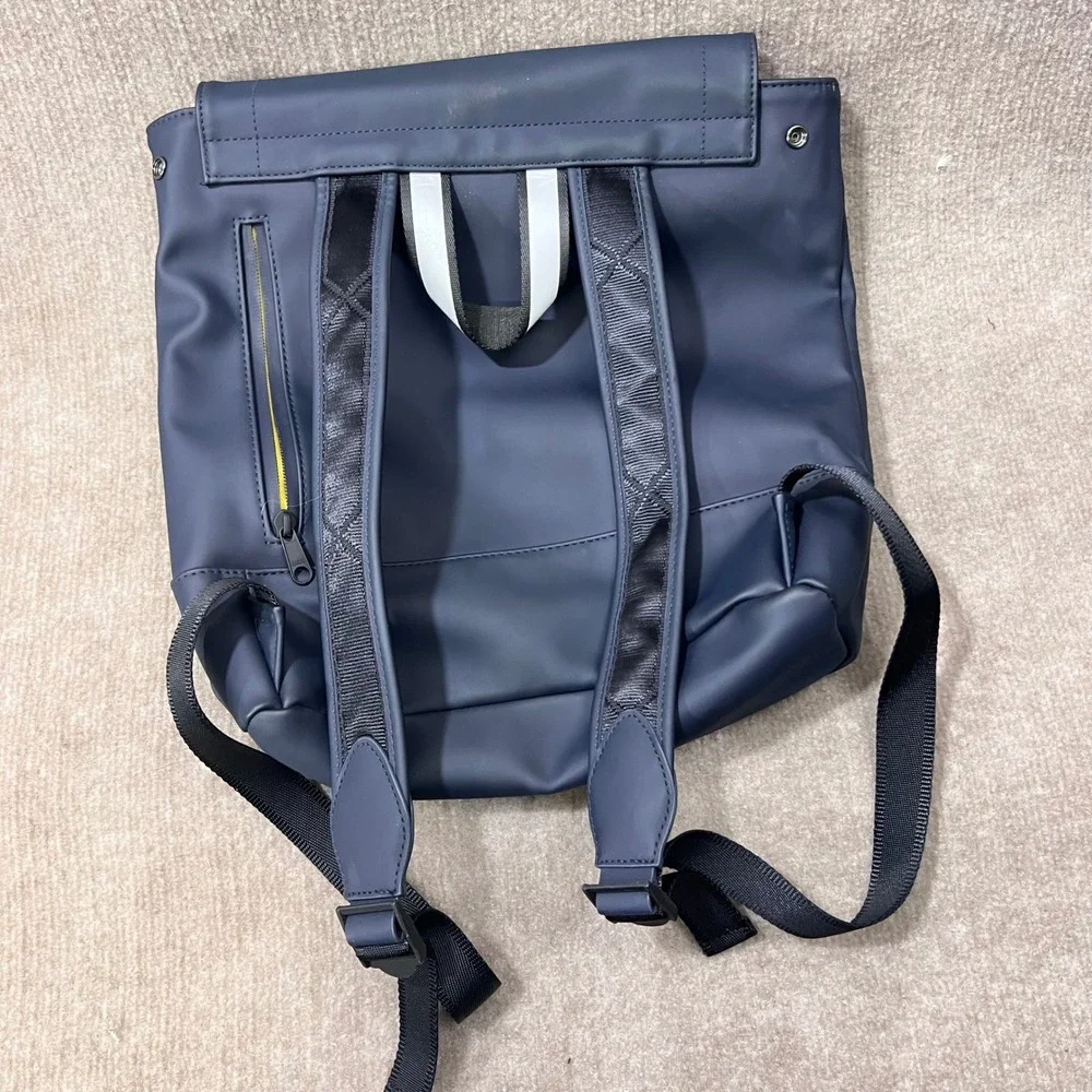Hunter Target Rubber Backpack Navy Blue Water Resistant Unisex Adjustable Straps